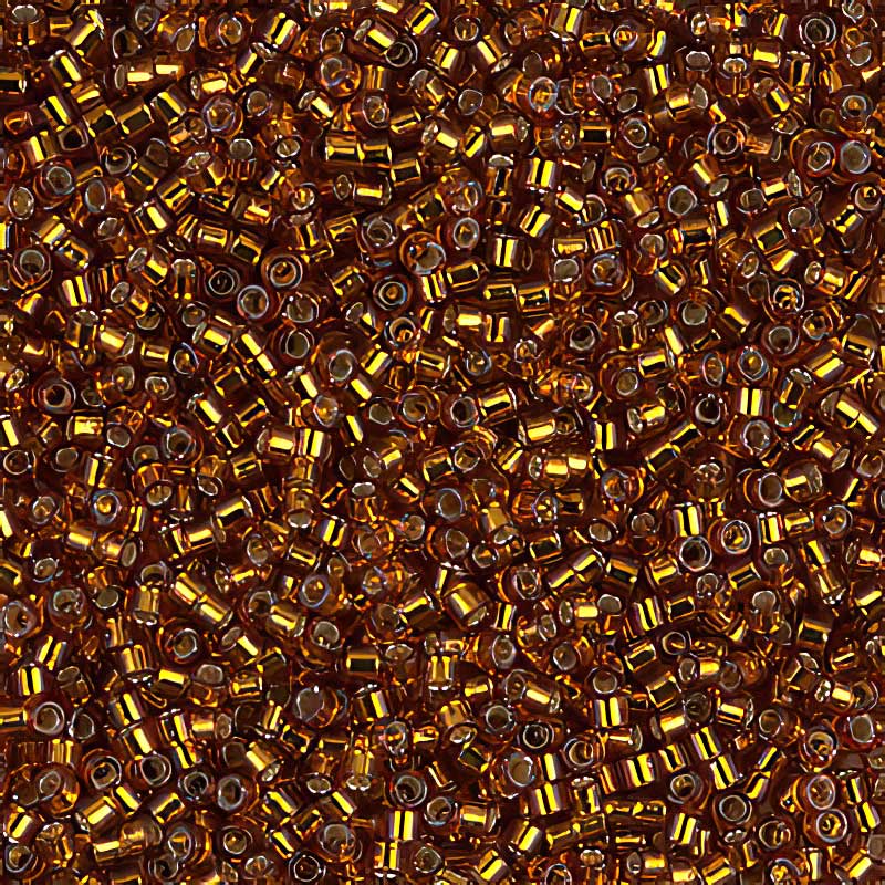 Delica Beads 11/0 - db0144b - Silver Lined Amber 50g