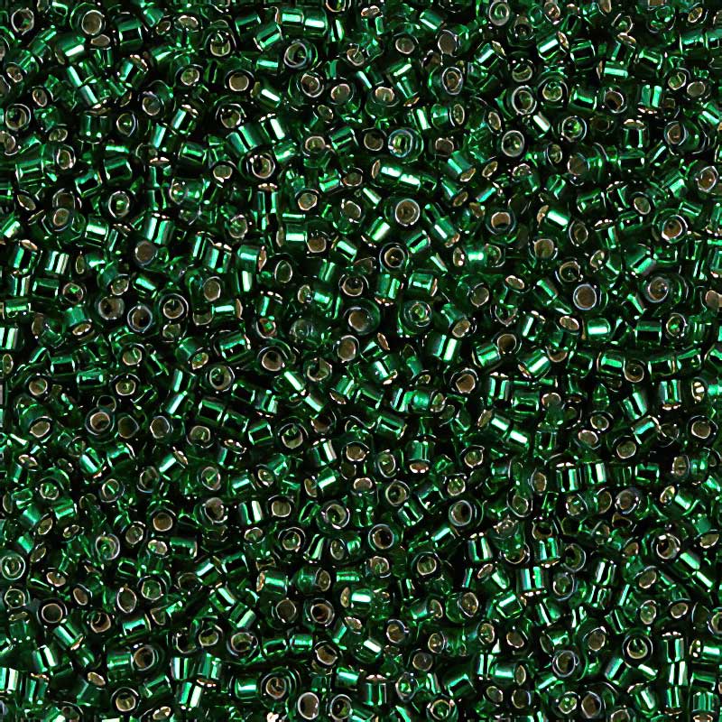 Delica Beads 11/0 - db0148b - Silver Lined Green 50g