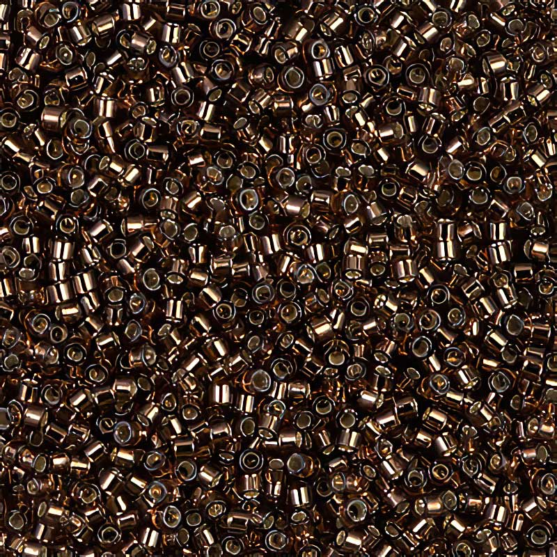 Delica 11/0 Beads - db0150 - Silver Lined Brown 5.2g