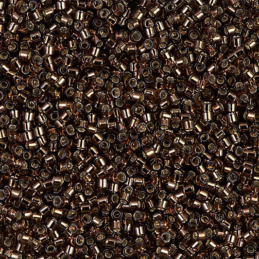Delica 11/0 Beads - db0150 - Silver Lined Brown 5.2g