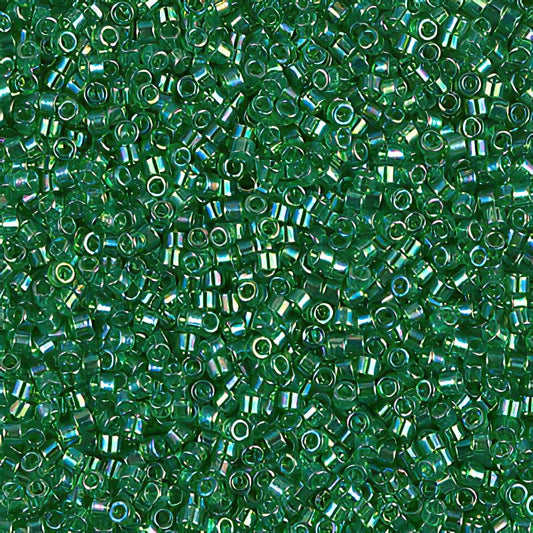 Delica 11/0 Beads - db0152 - Transparent Green AB 5.2g