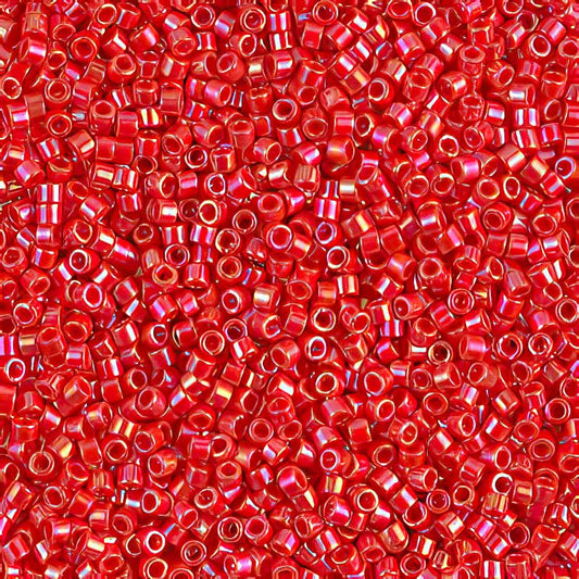 Delica Beads 11/0 - db0159b250 - Opaque Light Siam AB 250g