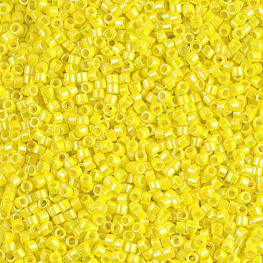 Delica 11/0 Beads - db0160 - Opaque Yellow AB 5.2g