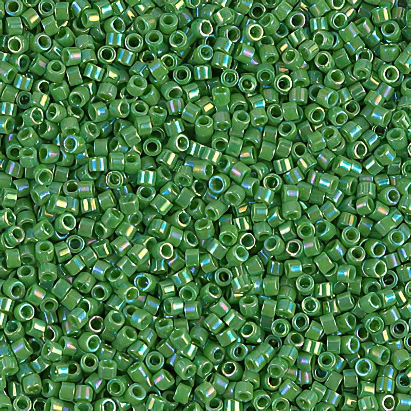 Delica Beads 11/0 - db0163b - Opaque Green AB 50g
