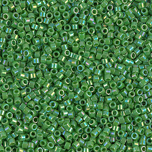 Delica Beads 11/0 - db0163b - Opaque Green AB 50g
