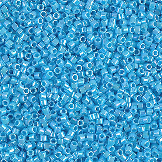 Delica 11/0 Beads - db0164 - Opaque Light Blue AB 5.2g