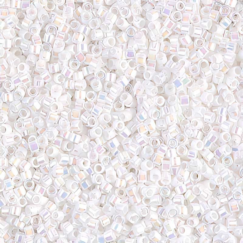 Delica Beads 11/0 - db0202b - White Pearl AB 50g