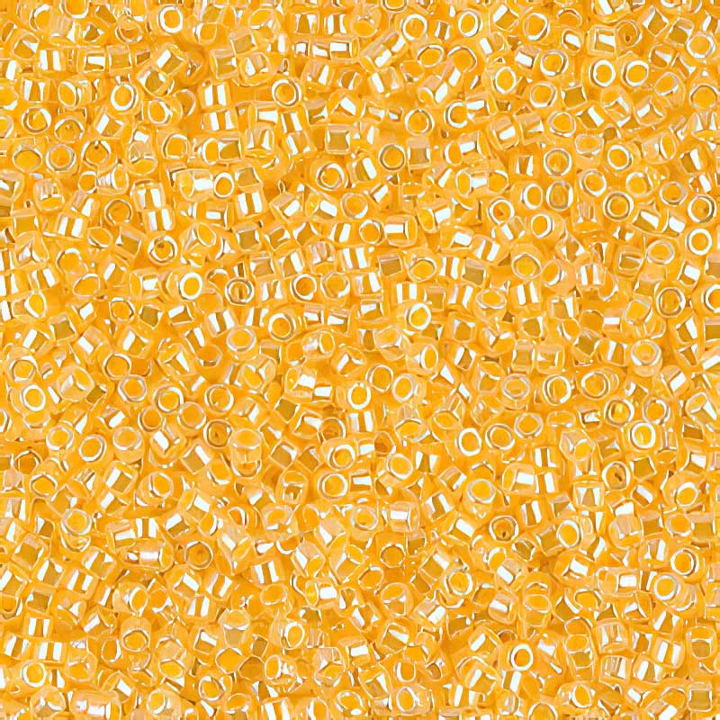 Delica 11/0 Beads - db0233 - Lined Crystal/Yellow Luster 5.2g