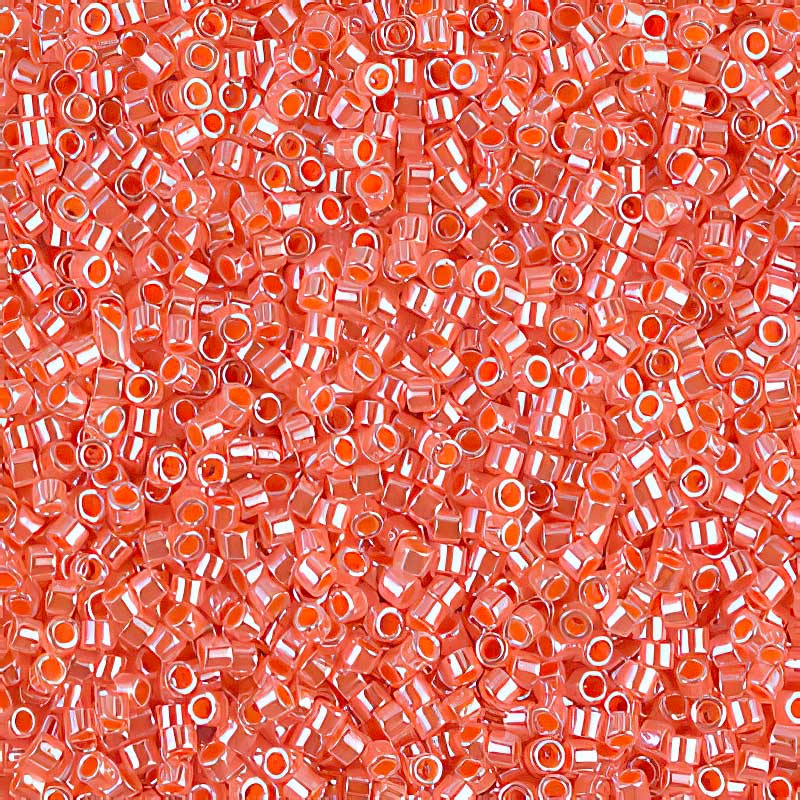 Delica Beads 11/0 - db0235b - Crystal Lined Salmon Lustre 50g