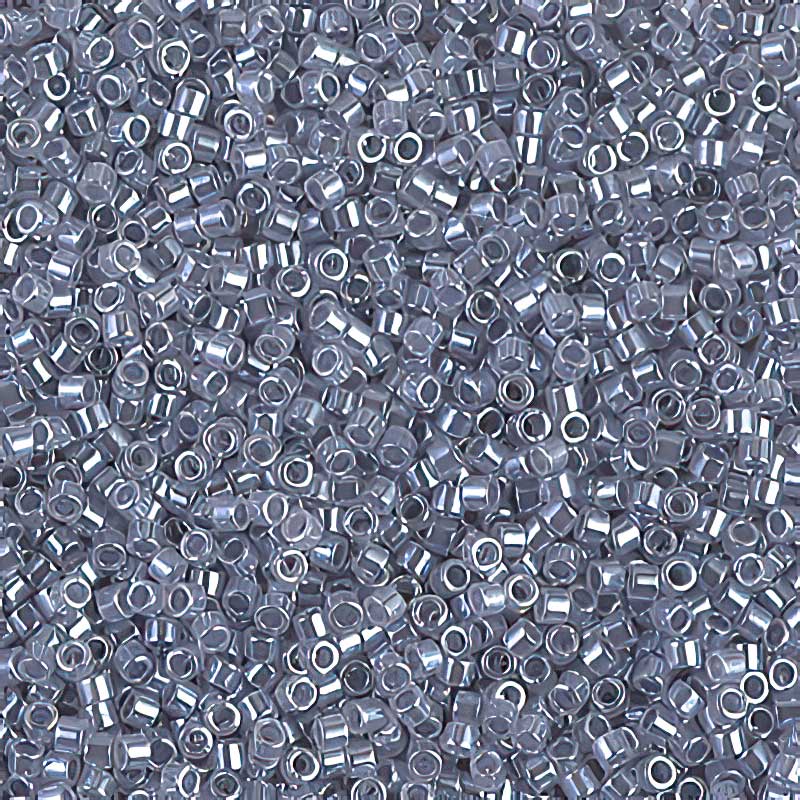 Delica Beads 11/0 - db0242b250 - Lined Crystal/Grey 250g