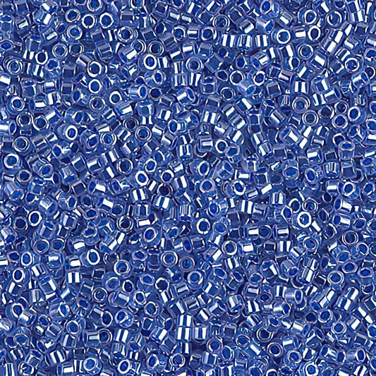 Delica 11/0 Beads - db0243 - Lined Crystal/Medium Blue Lustre 5.2g