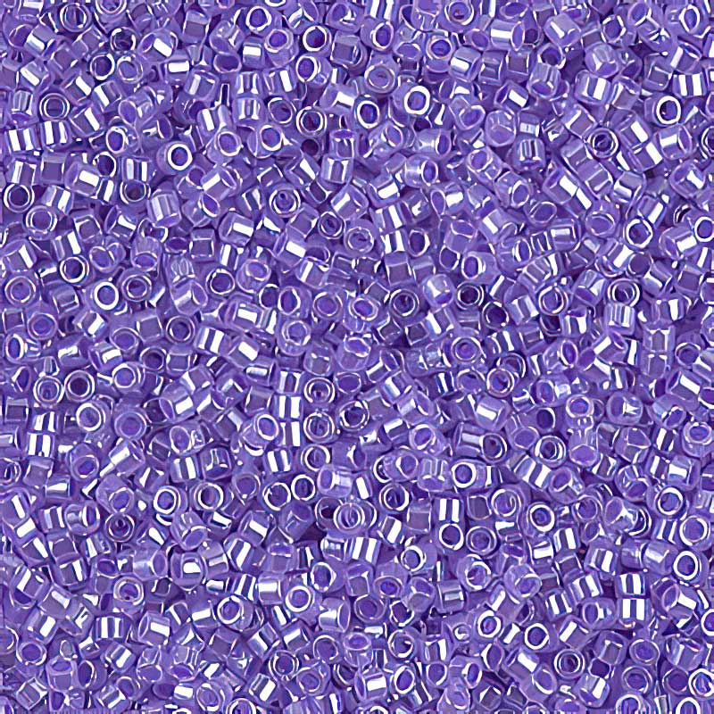 Delica Beads 11/0 - db0249b - Lined Crystal/Purple 50g