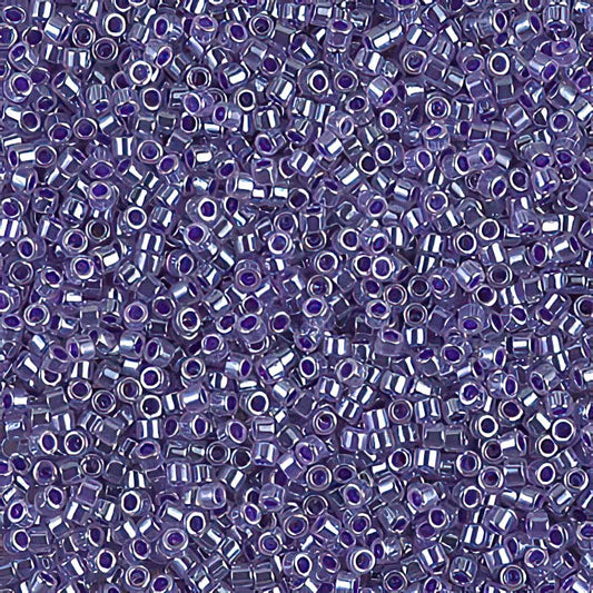 Delica Beads 11/0 - db0250b - Lined Crystal/Violet 50g