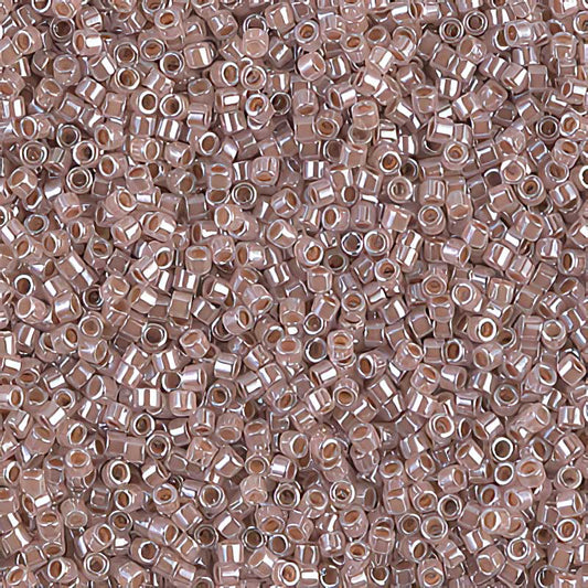 Delica Beads 11/0 - db0256b - Lined Crystal/Taupe 50g