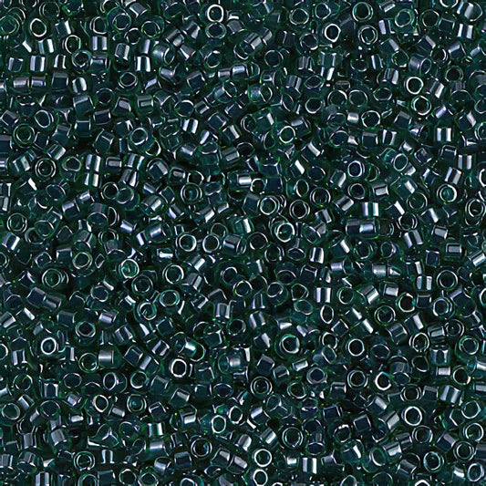Delica 11/0 Beads - db0275 - Lined Green/Teal Lustre 5.2g