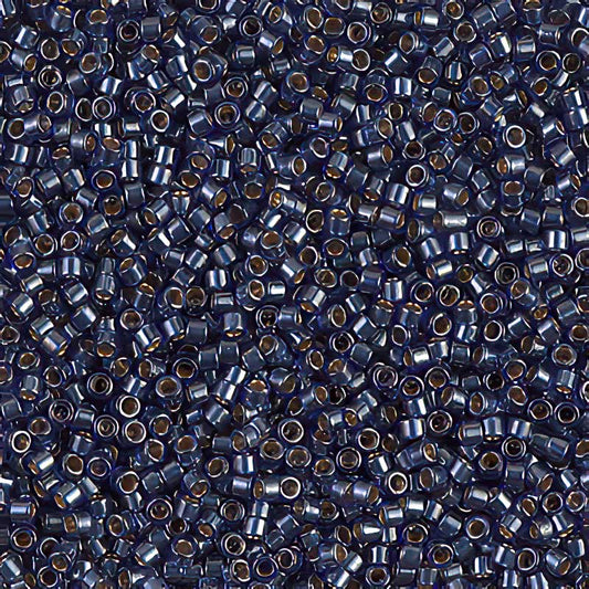 Delica 11/0 Beads - db0278 - Lined Dark Blue Lustre 5.2g
