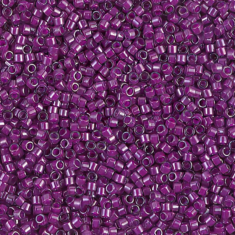 Delica Beads 11/0 - db0281b - Lined Pale Blue/Magenta Lustre 50g