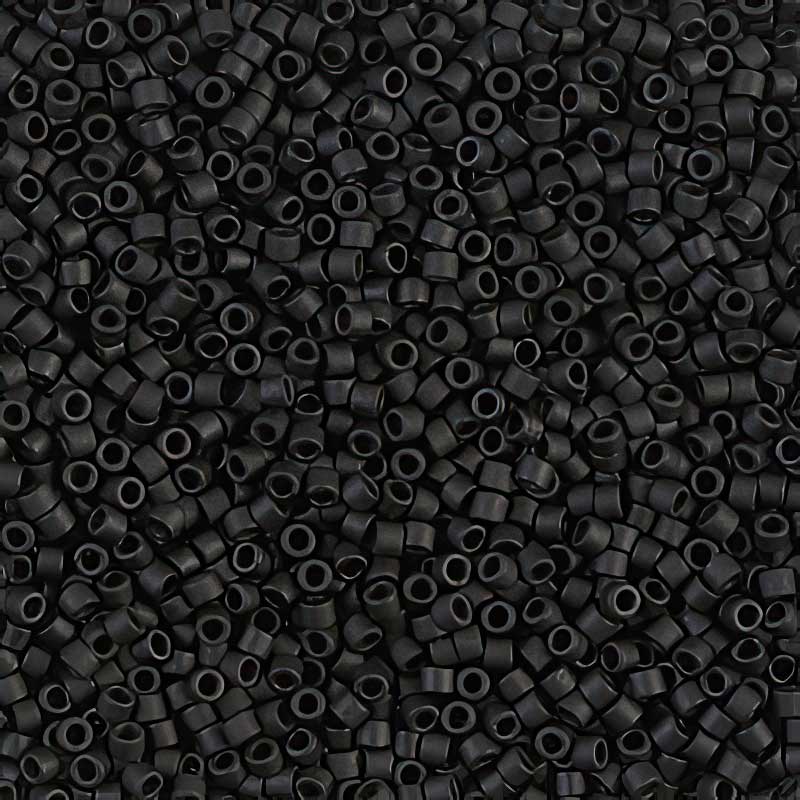 Delica Beads 11/0 - db0310b - Matte Black 50g