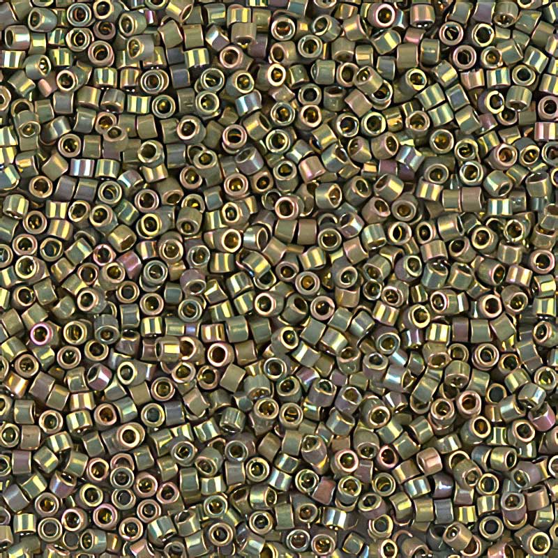 Delica Beads 11/0 - db0508b - Green Gold AB 50g