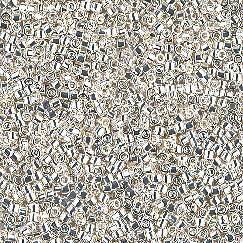 Delica 11/0 Beads - db0551 - Bright Sterling Plated 2.5g