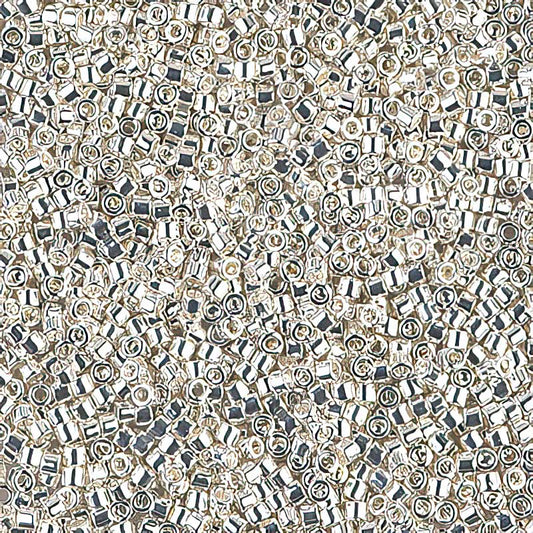Delica 11/0 Beads - db0551 - Bright Sterling Plated 2.5g