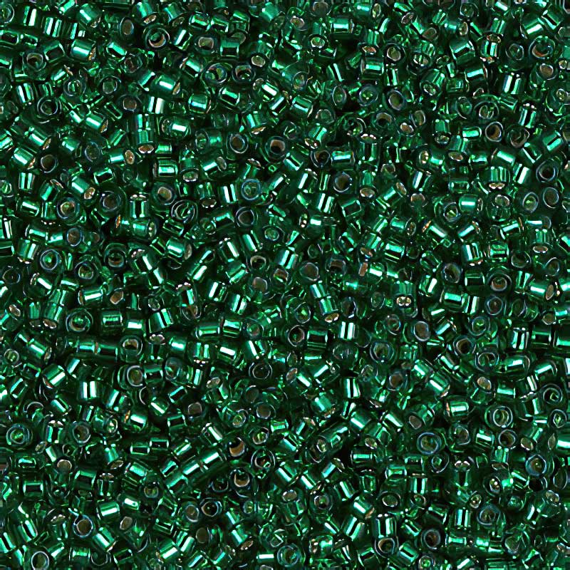 Delica 11/0 Beads - db0605 - Silver Lined Emerald 5.2g