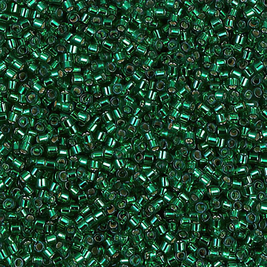 Delica Beads 11/0 - db0605b - Silver Lined Emerald 50g
