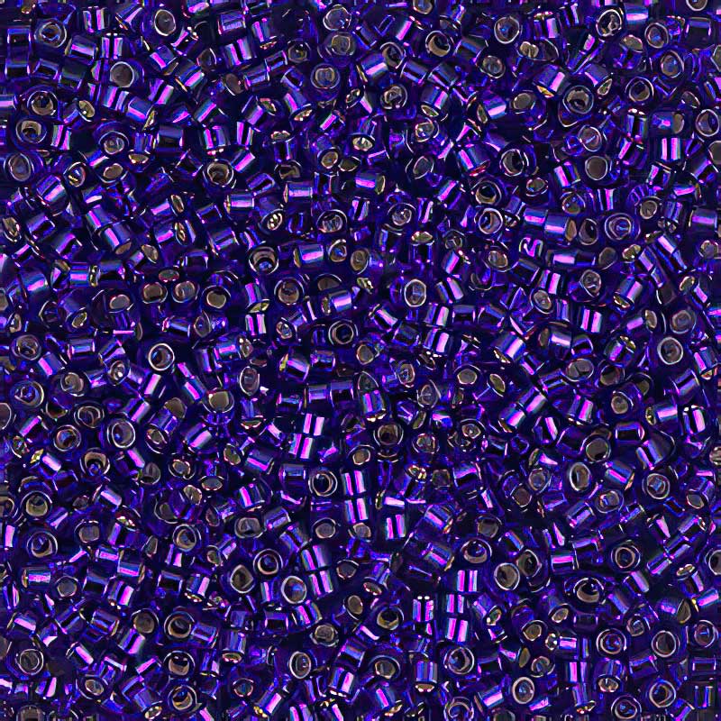 Delica Beads 11/0 - db0610b - Dyed Silver Lined Violet 50g