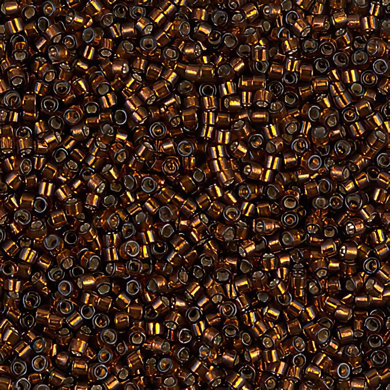 Delica Beads 11/0 - db0612b - Silver Lined Smoked Topaz 50g