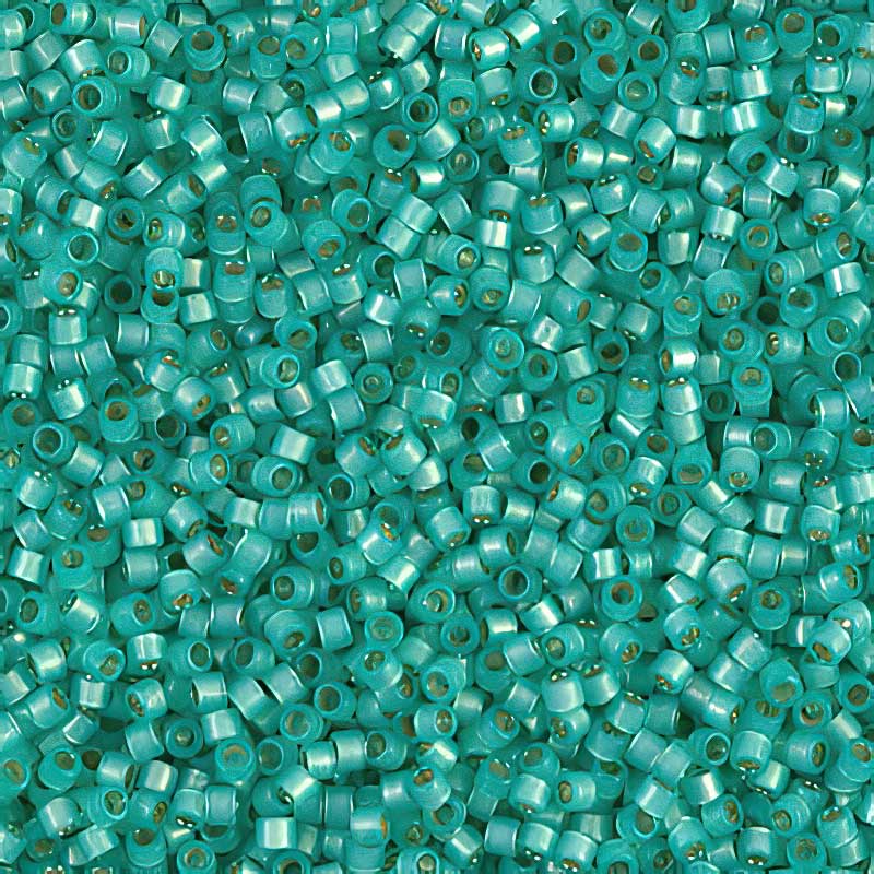 Delica Beads 11/0 - db0627b - Mint Green Alabaster Silver Lined 50g