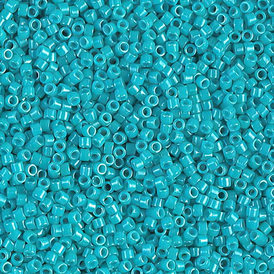 Delica Beads 11/0 - db0658b250 - Dyed Opaque Turquoise Green 250g