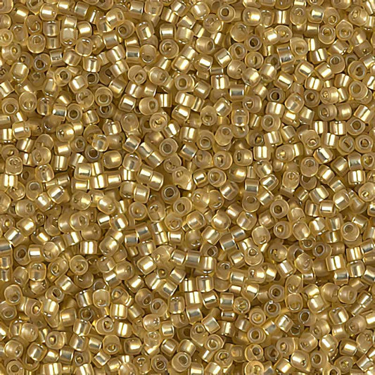 Delica 11/0 Beads - db0687 - Dyed Semi-matte Silver Lined Ripe Wheat 5.2g
