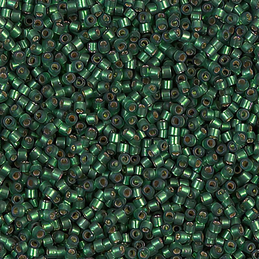 Delica Beads 11/0 - db0690b - Dyed Silver Lined Leaf Green 50g