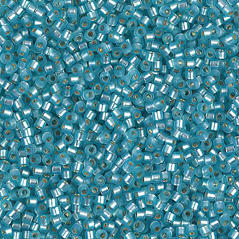Delica 11/0 Beads - db0691 - Dyed Semi-matte Silver Lined Mint Candy 7.5g