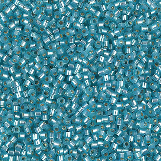 Delica 11/0 Beads - db0691 - Dyed Semi-matte Silver Lined Mint Candy 7.5g