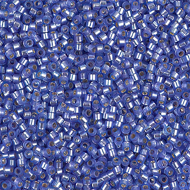 Delica Beads 11/0 - db0694b - Semi-Matte Silver Lined Purple 50g