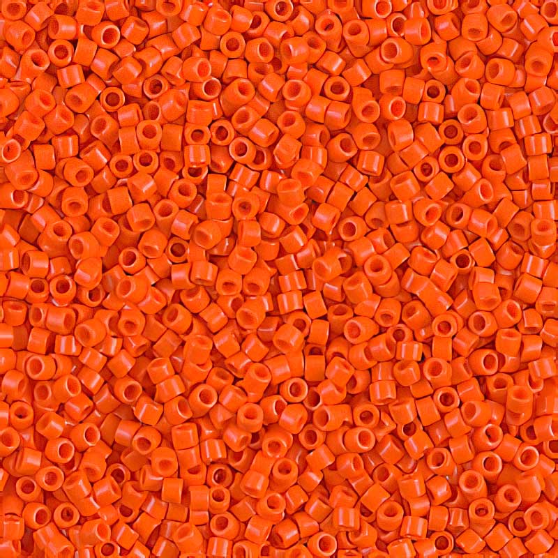 Delica Beads 11/0 - db0722b250 - Opaque Screamin' Orange 250g