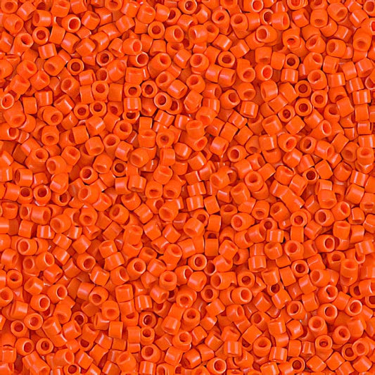 Delica Beads 11/0 - db0722b250 - Opaque Screamin' Orange 250g
