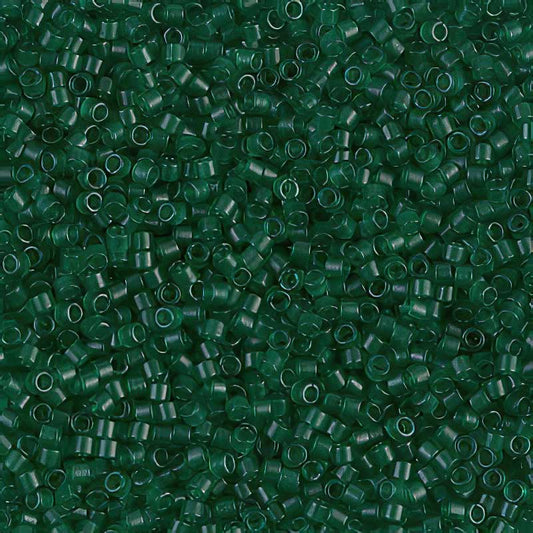Delica 11/0 Beads - db0776 - Dyed Matte Transparent Kelly Green 5.2g