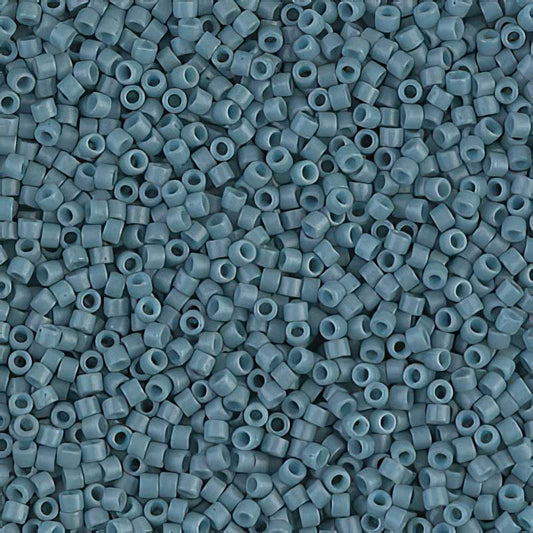 Delica 11/0 Beads - db0792 - Dyed Semi-matte Opaque Blue Grey 5.2g