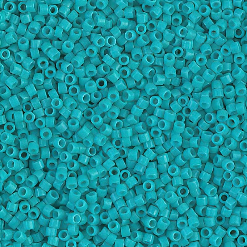 Delica Beads 11/0 - db0793b - Dyed Semi-matte Opaque Turquoise Green 50g