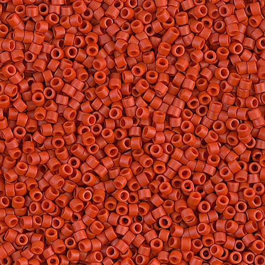 Delica 11/0 Beads - db0795 - Matte Dyed Opaque Vermillion 5.2g