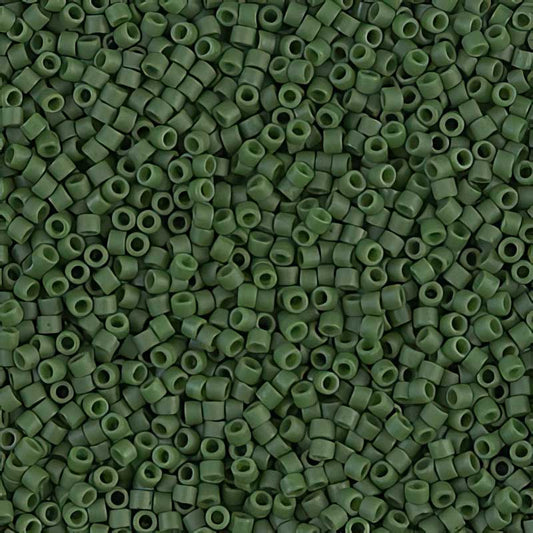 Delica 11/0 Beads - db0797 - Dyed Semi-matte Dark Forest Green 5.2g