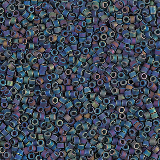 Delica 11/0 Beads - db0871 - Matte Black AB 5.2g