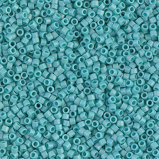 Delica 11/0 Beads - db0878 - Matte Opaque Turquoise AB 5.2g