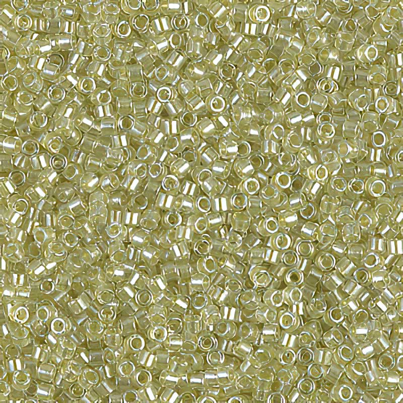 Delica 11/0 Beads - db0903 - Sparkling Peridot Lined Crystal 5.2g