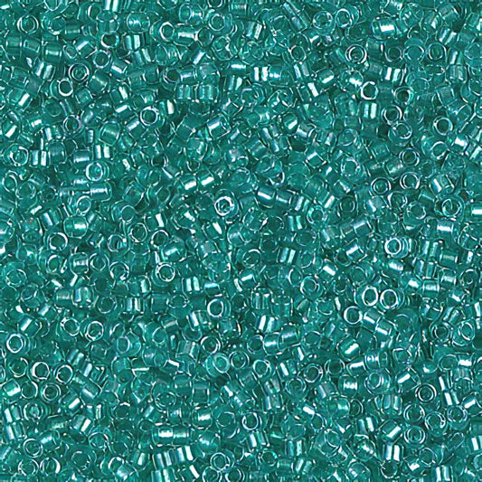 Delica Beads 11/0 - db0904b - Sparkling Green Turquoise Lined Crystal 50g