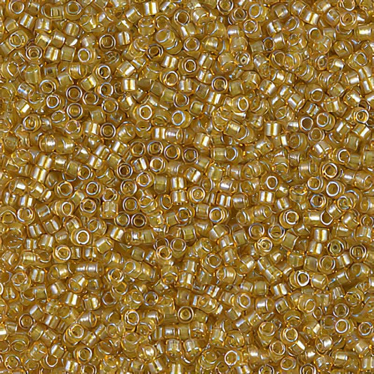 Delica Beads 11/0 - db0911b - Sparkling Light Yellow Lined Topaz 50g