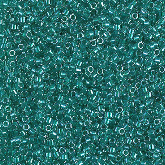 Delica 11/0 Beads - db0918 - Sparkling Teal Lined Crystal 5.2g