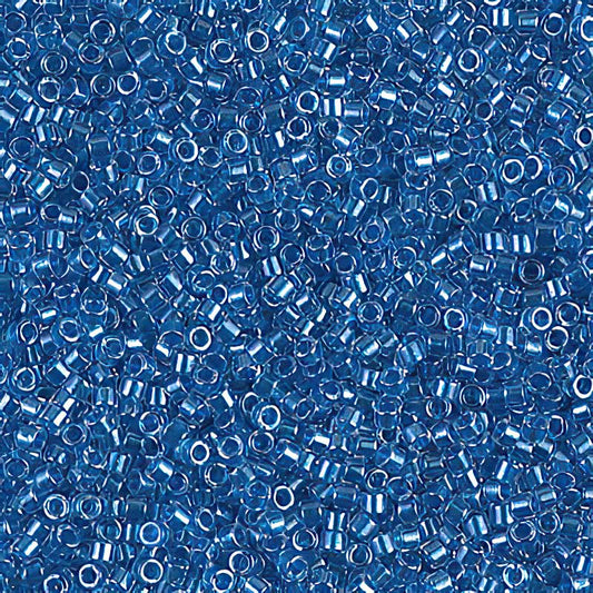 Delica Beads 11/0 - db0920b - Sparkling Cerulean Blue Lined Crystal 50g